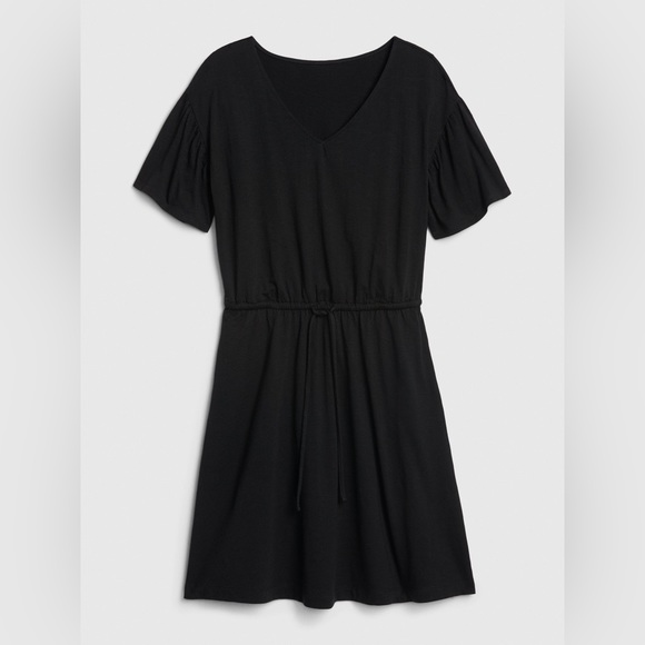 GAP Dresses & Skirts - GAP Flutter Sleeve Tie-Front Dress in Modal-Cotton